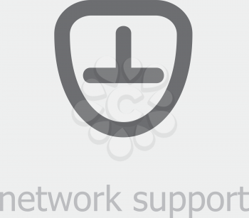 Royalty Free Clipart Image of a Network Support Icon