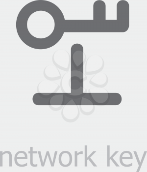 Royalty Free Clipart Image of a Network Key Icon