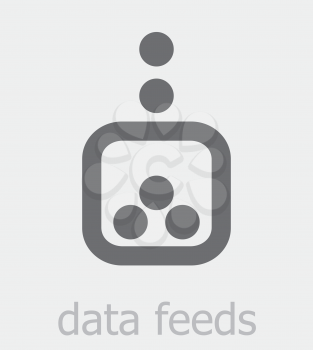 Royalty Free Clipart Image of a Data Feeds Icon