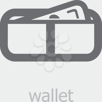 Royalty Free Clipart Image of a Wallet Icon