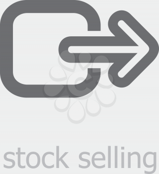 Royalty Free Clipart Image of a Stock Selling Icon