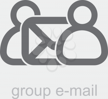 Royalty Free Clipart Image of a Group Email