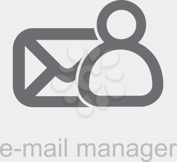 Royalty Free Clipart Image of an Email Manager