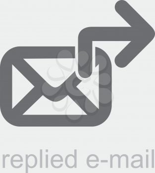Royalty Free Clipart Image of a Replied Email