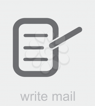 Royalty Free Clipart Image of a Write Mail Icon