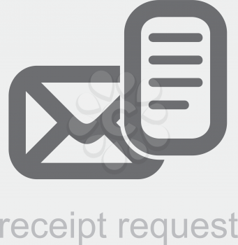 Royalty Free Clipart Image of a Receipt Request Icon