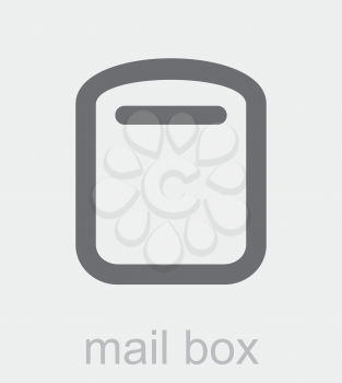 Royalty Free Clipart Image of a Mail Box Icon