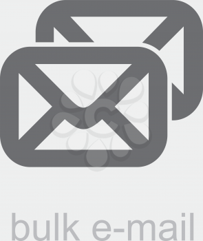 Royalty Free Clipart Image of a Bulk Email Icon