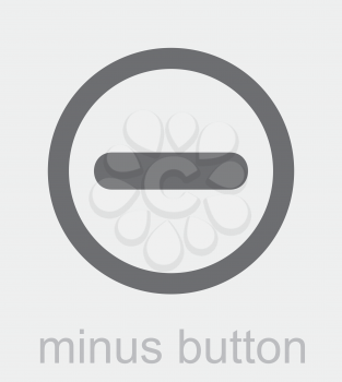 Royalty Free Clipart Image of a Minus Button