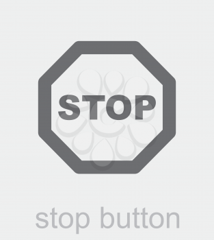 Royalty Free Clipart Image of a Stop Button