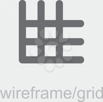 Royalty Free Clipart Image of a Wire Frame Grid