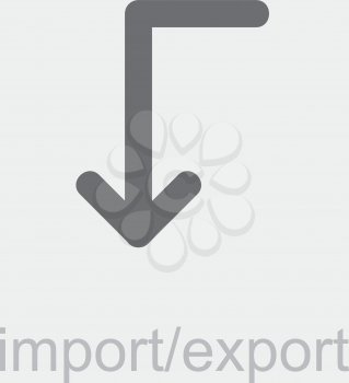 Royalty Free Clipart Image of an Import/Export Icon