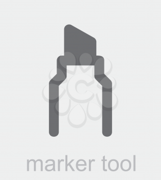Royalty Free Clipart Image of a Marker Tool
