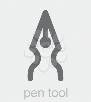 Royalty Free Clipart Image of a Pen Tool Icon