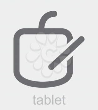 Royalty Free Clipart Image of a Tablet Icon