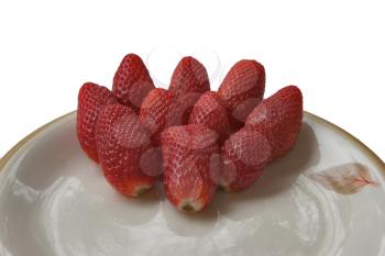 Royalty Free Photo of Strawberries on a Plate