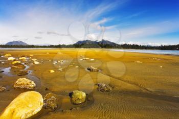 Outflow at ocean coast of the western Canada