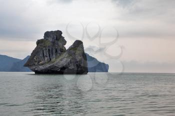The well-known island-rock Monkey Sawasdee Island in the Thai gulf