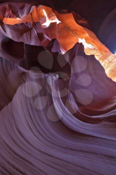 The Magic Antelope Canyon in the Navajo Reservation. USA