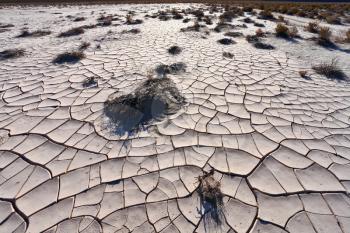 The cracked dry ground in desert of National park Dead Walley