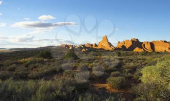  A fantastic landscape in National park Arches in the USA