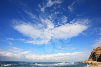Incredible cloud in the form of phoenix.  The Mediterranean coast