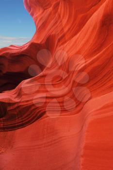Fiery Colors in the famous Antelope Canyon in the Navajo Indian Reservation. U.S.
