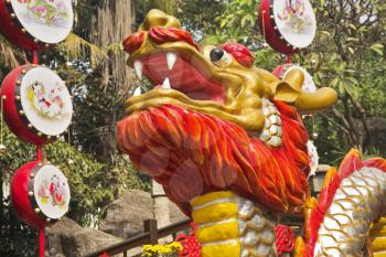 Head of the well-known Chinese dragon in park