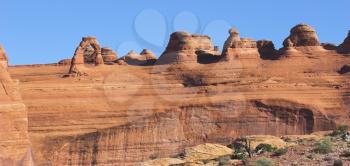  The superwell-known arch in the form of a gate in National park Arches in the USA