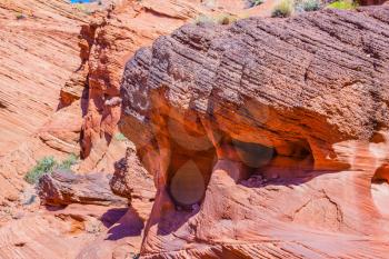 Entrance to the Magic Antelope Canyon. Navajo Reservation, Arizona