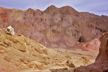 Dry stone desert near the southern seaside resort of Eilat, Israel.