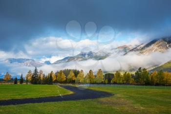  Golf courses in Banff. Gorgeous autumn in the Rocky Mountains