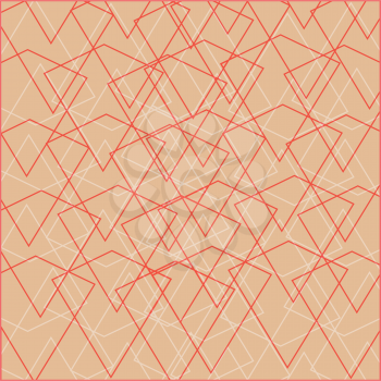 Royalty Free Clipart Image of a Geometric Cream Background
