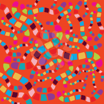 Royalty Free Clipart Image of a Geometric Background With Coloured Shapes