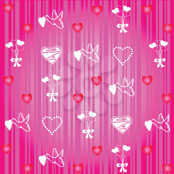 Royalty Free Clipart Image of a Valentine Pattern