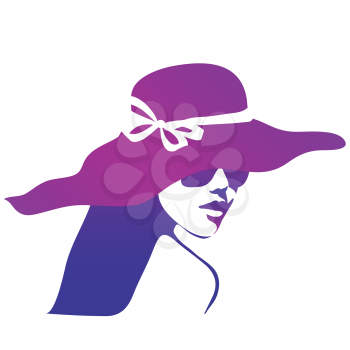 woman with hat and sunglasses- gradient