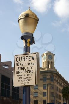 Royalty Free Photo of a Curfew Sign