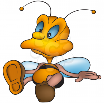 Royalty Free Clipart Image of a Wasp