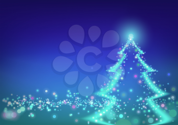 Royalty Free Clipart Image of a Christmas Tree Background