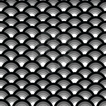 Abstract background with black and grey circles
