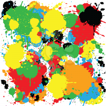 Abstract colorful background with ink spots