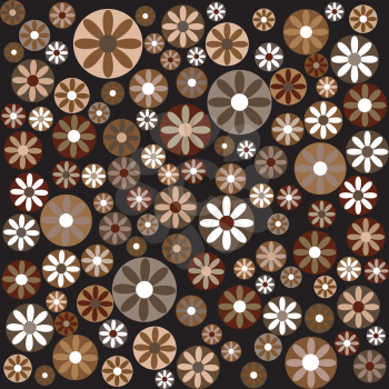 Brown flowers and circles