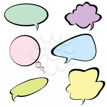Chat bubbles in different colors