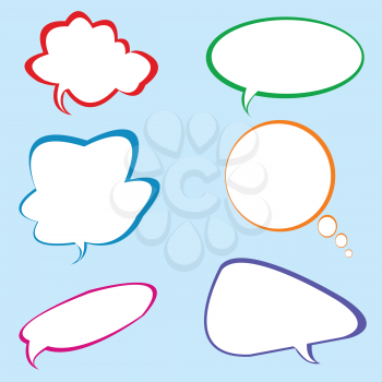 Chat bubbles in different colors
