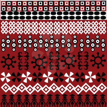 Ethnic pattern with african ornaments