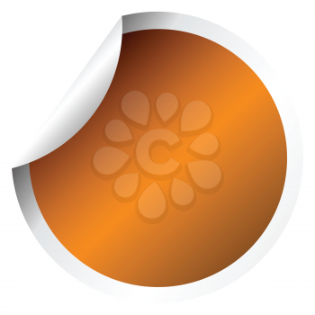 Royalty Free Clipart Image of an Orange Sticker