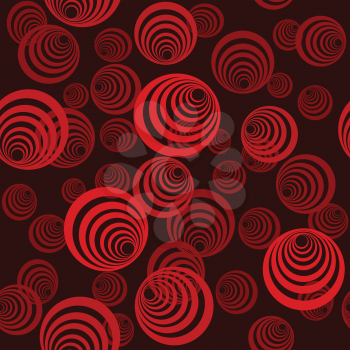 Retro pattern with abstract circles