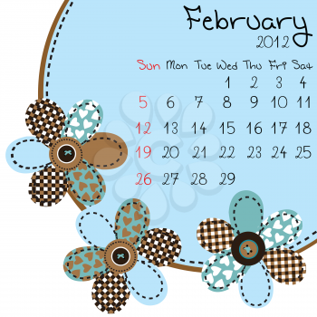 2012 February Calendar
