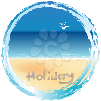 Beach holiday card