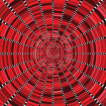 Optical art in red tones